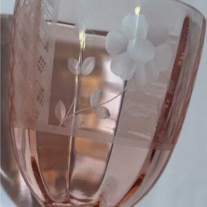 Elegant Pink Glass Goblet